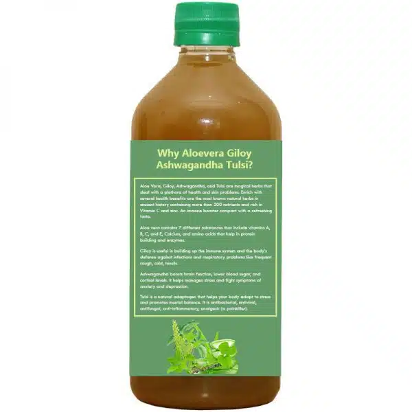 ALOE VERA GILOY ASHWAGANDHA TULSI - 500ML - Image 3